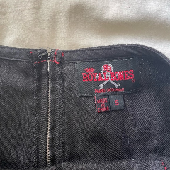 Black skirt with red detailing from Royal Bones - Picture 2 of 2